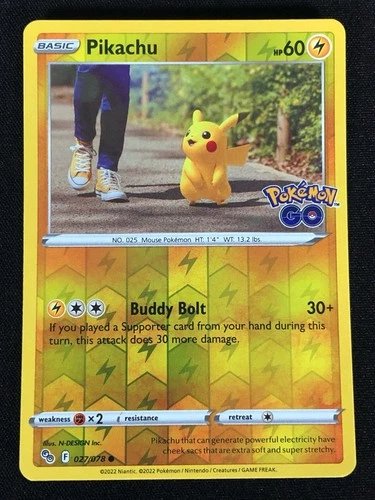 Pokemon Go Pikachu 027/078 Holo (NM)