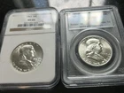 1963 Franklin  NGC MS65    1963PCGS FRANKLIN MS65 2 Coin Lot Both Blast White