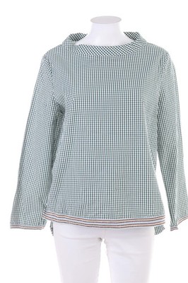 Manufaktur Grasegger Bluse Karo S grün