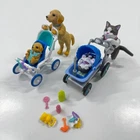 Vintage Barbie Posh Pets Dog Puppy Cat Kitten Strollers Accessories Not Complete