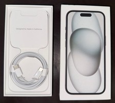 Apple iPhone 15 Black 128 GB Empty Box Only w/ literature and Cable