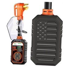 RV Surge Protector 50 Amp Flag Design - Upgraded 16000J Power 50AMP Orange