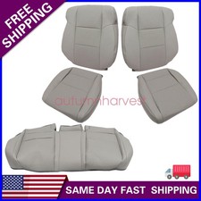 For 2009-2014 Acura Tsx Front Rear Bench Perforated Leather Seat Cover Gray