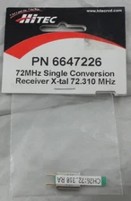 Hitec 72Mhz AM/FM Single Conversion Receiver Crystal CH26 72.310Mhz HRC6647226