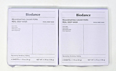 Biodance Rejuvenating Caviar PDRN Real Deep Mask 4 Sheets Set of 2 Boxes 8 Total