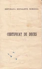 Romania, 1975, Vintage Death Certificate - RSR