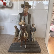 1978 RARE LARGE 14" TALL JOHN WAYNE "AMERICAN LEGEND BRADFORD EXCHANGE SCULPTURE