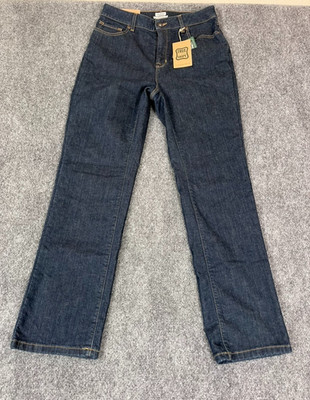 NWT LL Bean Women's Classic Fit  Dark Blue True Shape Denim Jeans Size 10 Reg