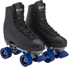 Premium Black Quad Roller Skates Boys  Men Beginners Classic Adjustable