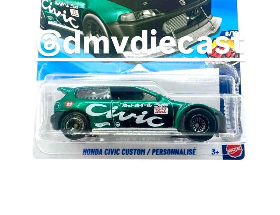 Hot Wheels New Super Treasure Hunt Honda Drag Civic Custom International Card - Image 2 of 4