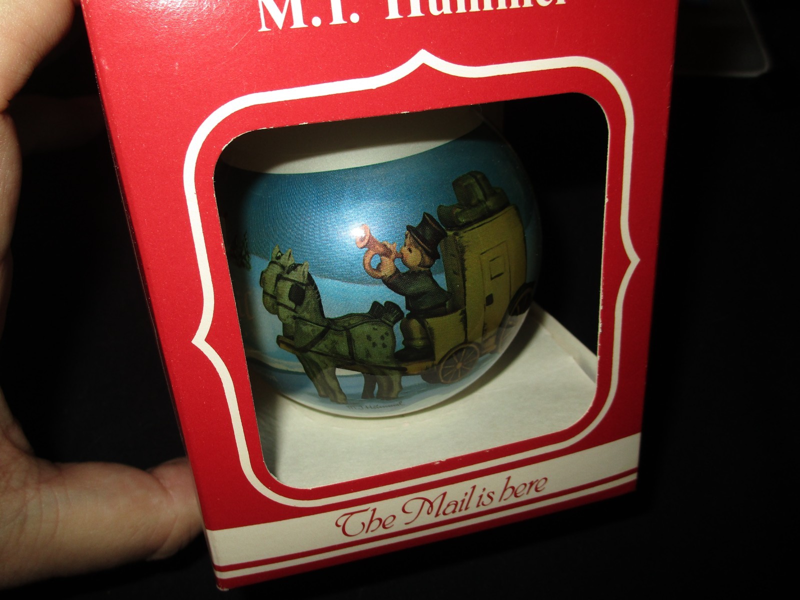 Vintage M.I. Hummel -The Mail Is Here- Christmas Ornament w Box