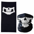 Skeleton Mask Skull Face Mask Biker Face and Neck Cover White Bone Neck Gaiter