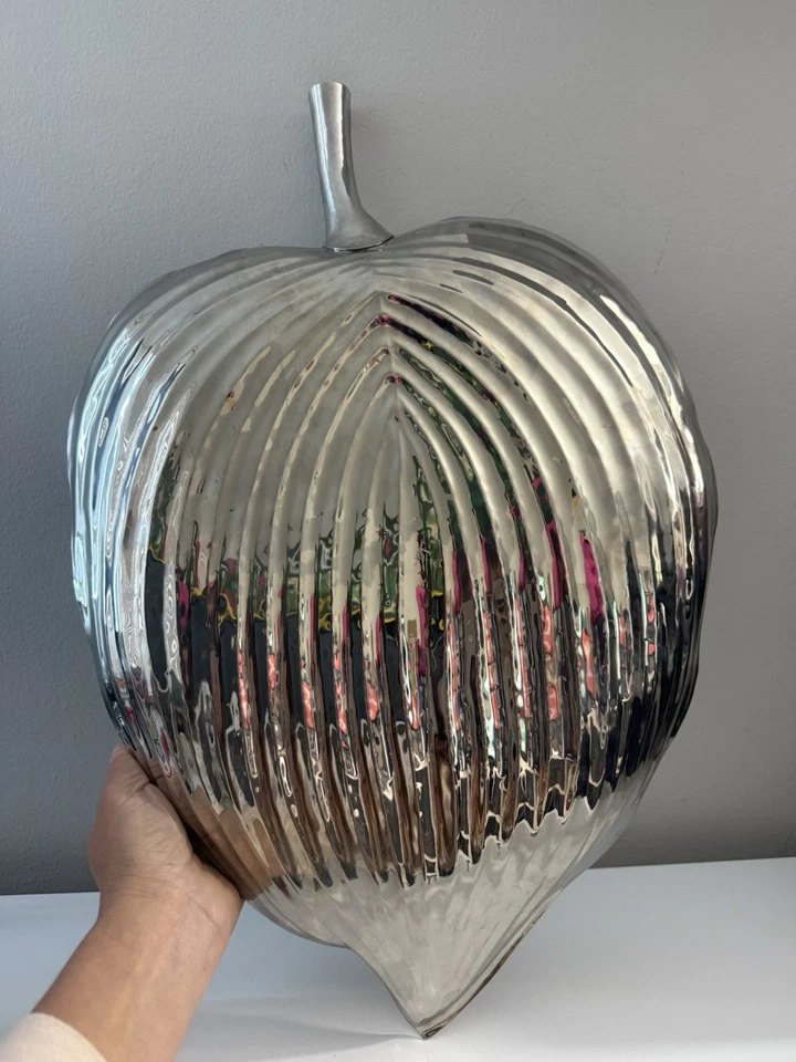 RARA BANDEJA PARA SERVIR HOJA DE PLATA MICHAEL ARAM HOSTA TAZÓN GRANDE Foto 4 de 4