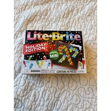 Lite-Brite Holiday Edition Mini Hangable Light-Up Peg Art Toy 90 Pieces
