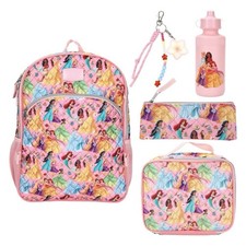 Disney Princesses 5 Pc Set Quilted Backpack For Girls
