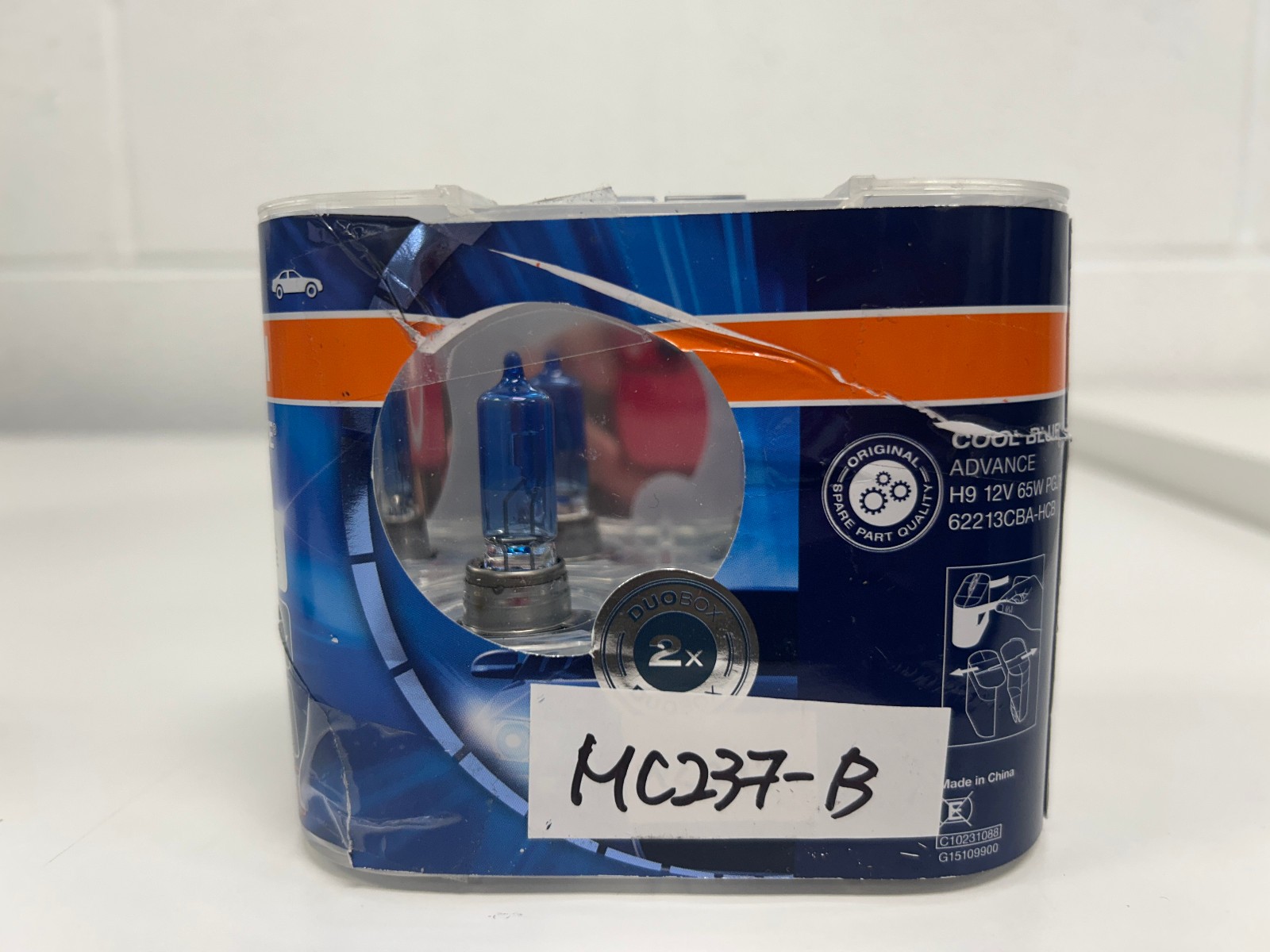 Tried-on: OSRAM H9 5000K Cool Blue Advance 62213CBA headlight bulbs 12V 65W PAIR