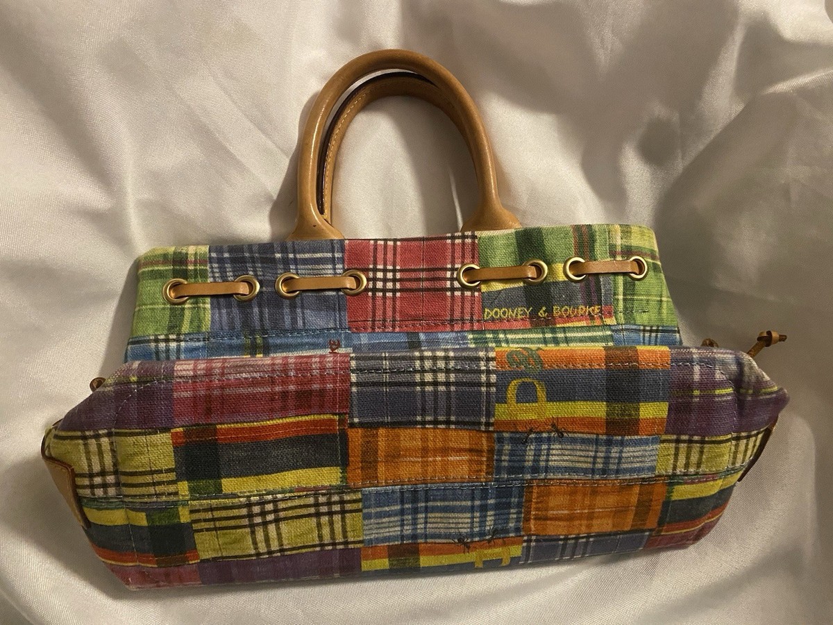 Dooney & Bourke Ants Plaid Wristwatch with Blue Strap Vintage Dooney & Bourke Madras Plaid Patchwork Picnic Ants  main image 2