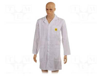 M (unisex) Kittel weiss ESD Baumwolle,Polyester,Kohlefaser
