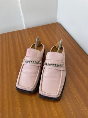 Martine Rose pink square-toe loafer mules size 37 EU