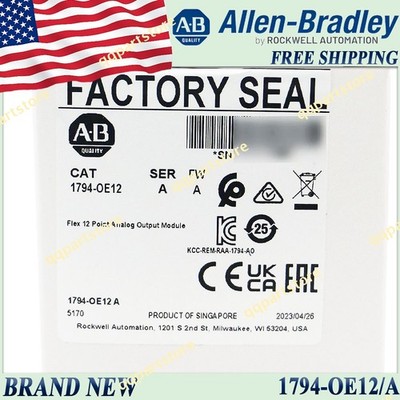 Factory Sealed AB 1794-OE12/A Flex 12Point Analog Output Module 1794OE12 serA US