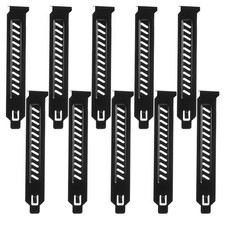 10Pcs Black Vented PCI Slot Covers PC Case Dust Filter