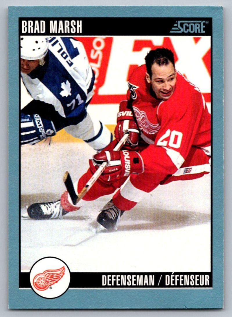 1992-93 Score Canadian Brad Marsh Detroit Red Wings #293