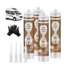 Self Leveling RV Roof Sealant White, 4 Pack Camper Roof Sealant, Lap Sealants...