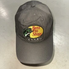 BASS PRO SHOP CLUB HAT GRAY ADJUSTABLE FISHING HUNTING Adult Strapback Fish Hunt