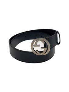 Ceinture GUCCI cuir noir uni homme 546389 occasion