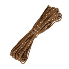 5mm 10 Yards Faux Leather Suede Cord with Rivet Microfiber for DIY Dark Coffee