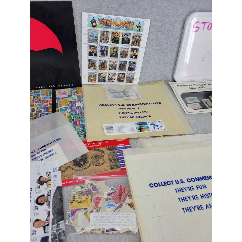 Colección de estampillas postales conmemorativas de Estados Unidos vida silvestre estadounidense guerra civil luna Foto 3 de 4