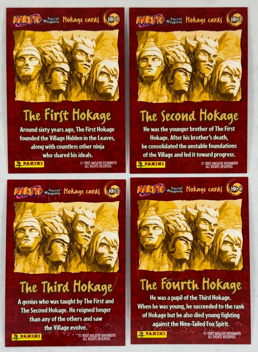 NARUTO SECRET WEAPONS Panini 2007 Complete GOLD HOKAGE Chase Card