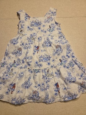 Jumping Beans Disney Princess Girls Dress 3T White Blue Floral