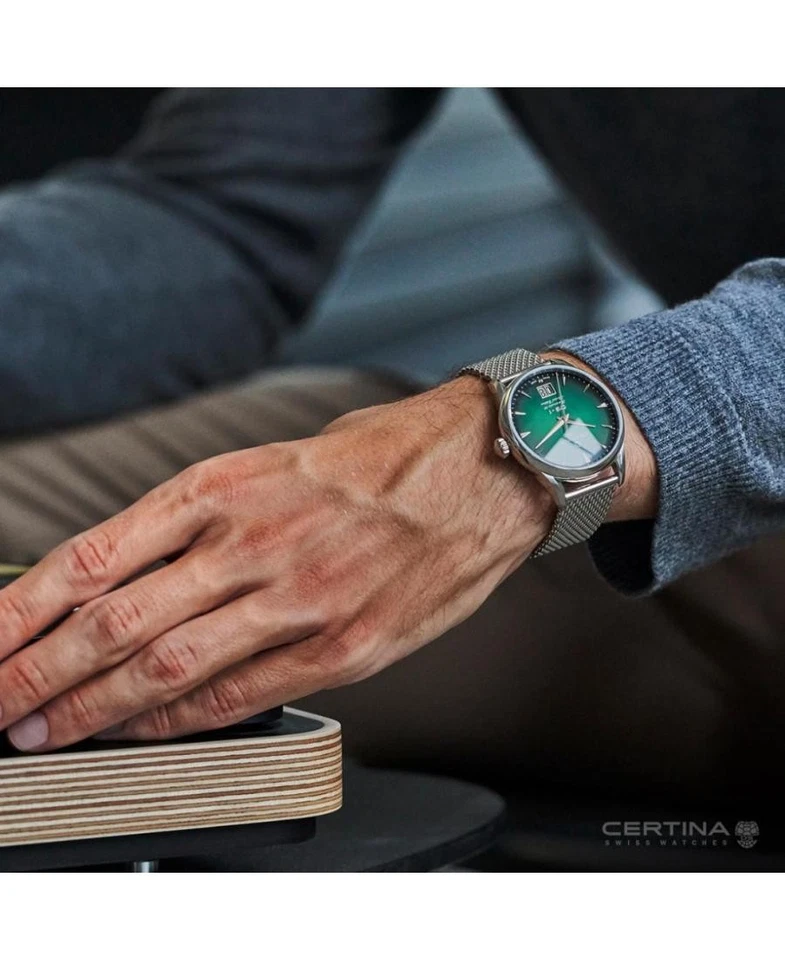 CERTINA Men Analog Automatic Casual Watch Classic Dress Green Dial Waterproof Ro - Image 2 of 4