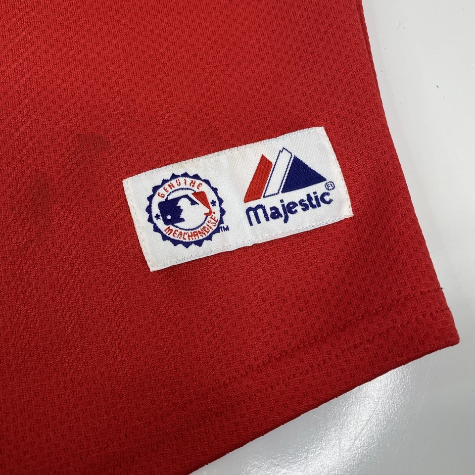 Vintage Ryan Howard Philadelphia Phillies Red Jersey #6 Mens L Stitched Button - Image 2 of 4