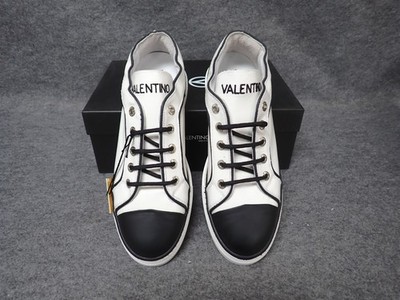 NEW Valentino John Italian Leather Sneaker White Men's Size 10.5 (SS85)
