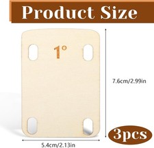Guitar Neck Shims Solid Maple Wood 0.25 0.5 1 Degree for Bolt-on Neck Repair 3pc