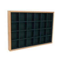 24 Grids Jewelry Tray Wooden Bracelet Necklace Display Storage Organizer For