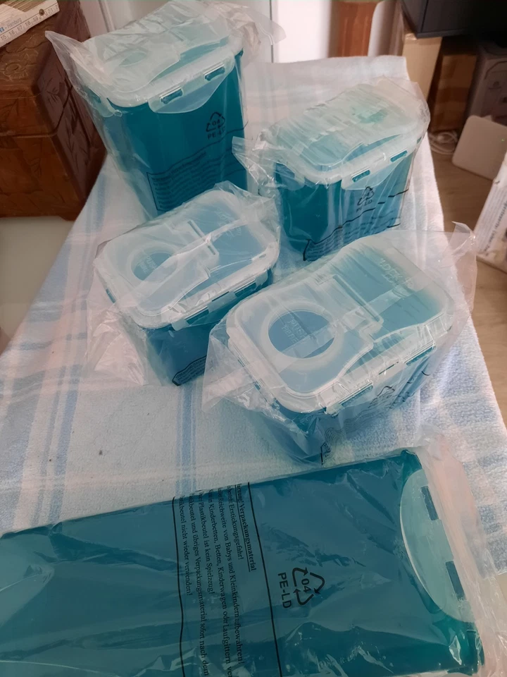 Schuettelboxen Look Look Aufbewahrung Voratsboxen Tuerkis Qvc Neu - Bild 3 von 4