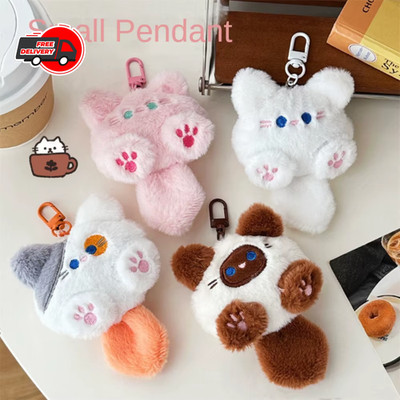 Cute Plush Cartoon Cat Doll Pendant Soft Bag Charm Backpack Decoration Gift