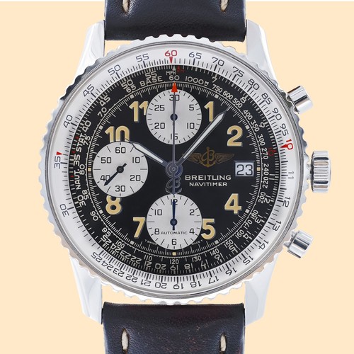 Breitling Old Navitimer A13022 Steel Automatic 41mm Watch w/ P...