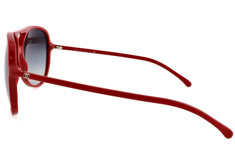 New CHANEL CH 5287 c.867/S6 59mm Red Aviator Sunglasses Italy Unisex - Image 3 of 4