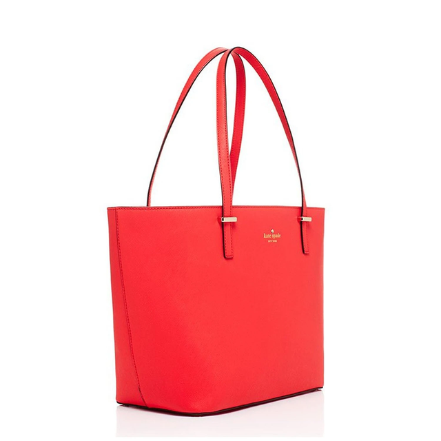 Kate Spade Women's Small Harmony Red Leather Medium Top Zip Tote Bag for sale online