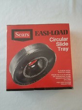 2 Sears Easi-Load Circular Slide Tray Carousel Rotary 39986 Holds 100 2x2