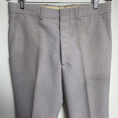 Sears Roebuck Vintage 60s 70s Mens Plaid Trousers Pants 34 X Sears Roebuck Vintage 60s 70s Mens Plaid Trousers Pants 34 X