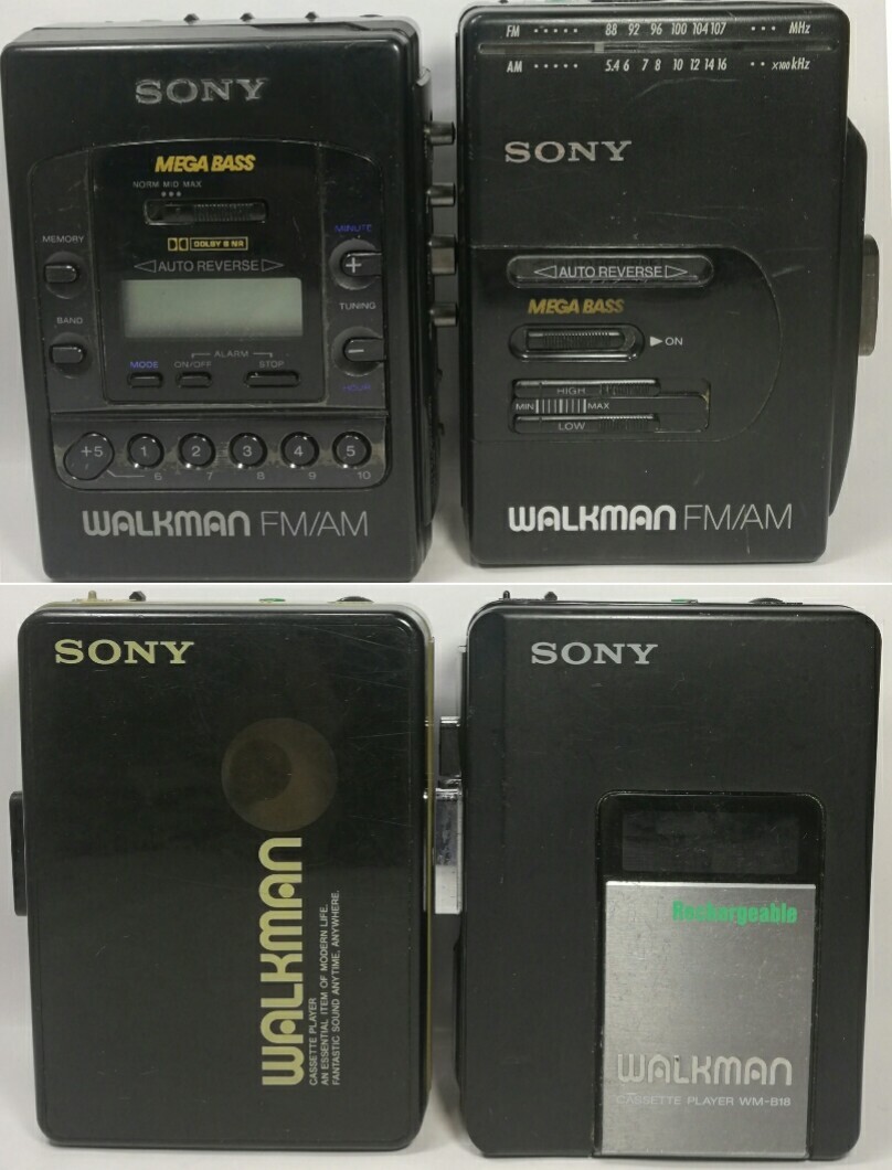 LOT OF 4 SONY WALKMAN WM-B18/WM/A10/WM-F2065/WM-F2085 JAPAN LOT OF 4 SONY WALKMAN WM-B18/WM/A10/WM-F2065/WM-F2085 JAPAN