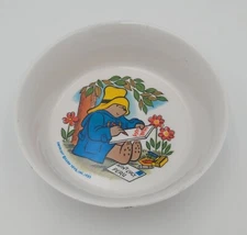 Vintage SILITE INC Eden Toys 1983 MELAMINE "PADDINGTON BEAR" CEREAL BOWL #3242