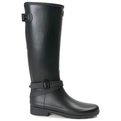 ハンター WOMEN REF TALL STUD BACK BOOT 長靴 ハンター HUNTER Women Ref tall Stud Back Boot （BLACK