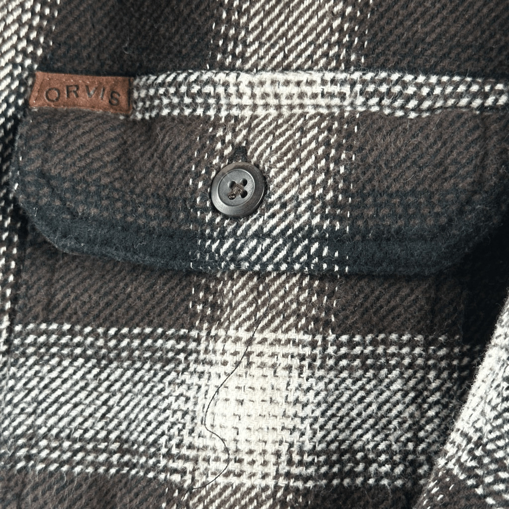 Orvis Men Size L Heavyweight Flannel Shirt Jacket… - image 4