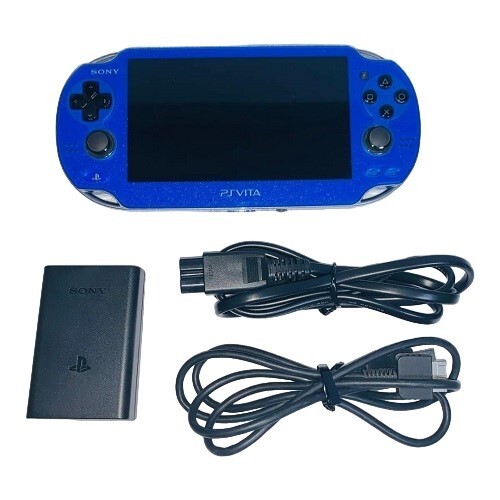 PS Vita Sapphire Blue PCH-1000 ZA04 Console with Charger and 8GB
